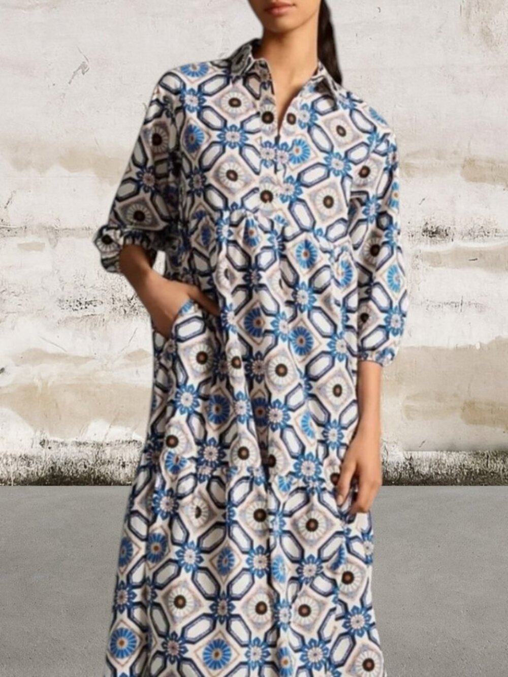Anthropologie Maeve Bettina Tiered Shirt Dress Size XS